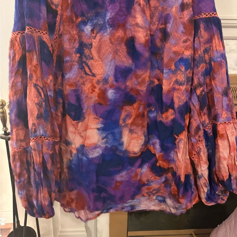 Terra & Sky Purple Pink Blue Watercolor Blouse